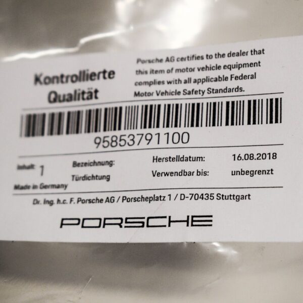 95853791100 - Porsche Cayenne 92A Door Outer Seal Gasket 95853791100 NEW GENUINE