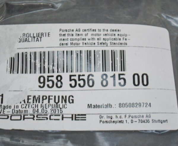 95855681500 - Porsche Cayenne 92A luggage comparison muffler 9985561500 new original