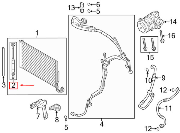 95857319102 - Porsche Cayenne 92A/C Receiver Dryer 95857319102 NEW GENUINE