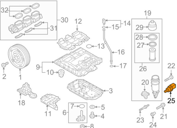 95860608131 - Porsche Panamera 970 Engine Pressure Sensor 95860608131 NEW REAL