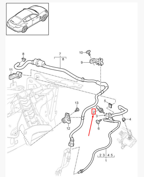 95860622110 - Porsche Cayenne 92a Fuel Pressure Sensor 95860622110 NEW ORIGINAL