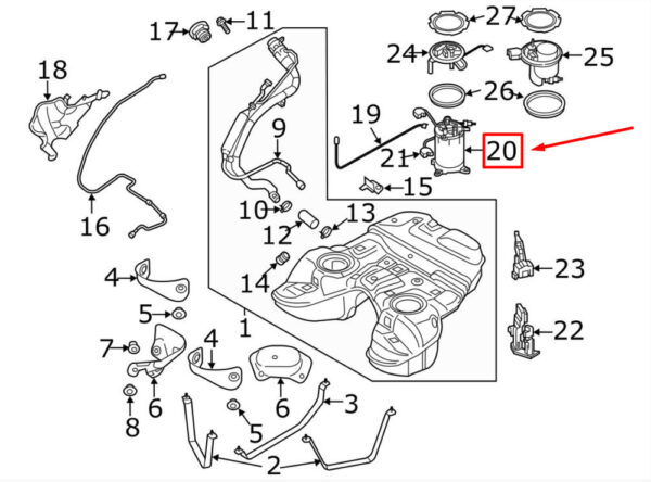 95862013220 - Porsche Cayenne 92A Fuel Tank Electric Fuel Pump 95862013220 NEW