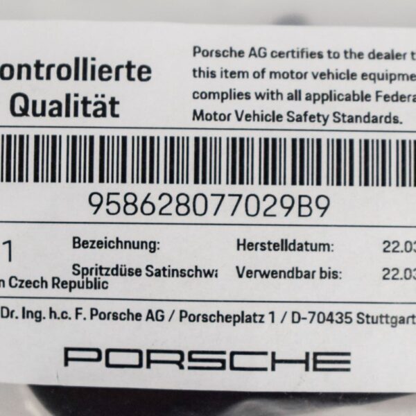 958628077029B9 - PORSCHE Cayenne 92A Windshield Left Nozzle Spray 958628077029B9 New