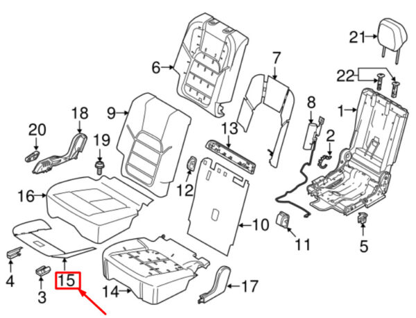 95865304410 - Porsche Cayenne 92a front right seat heater 95865304410 NEW ORIGINAL
