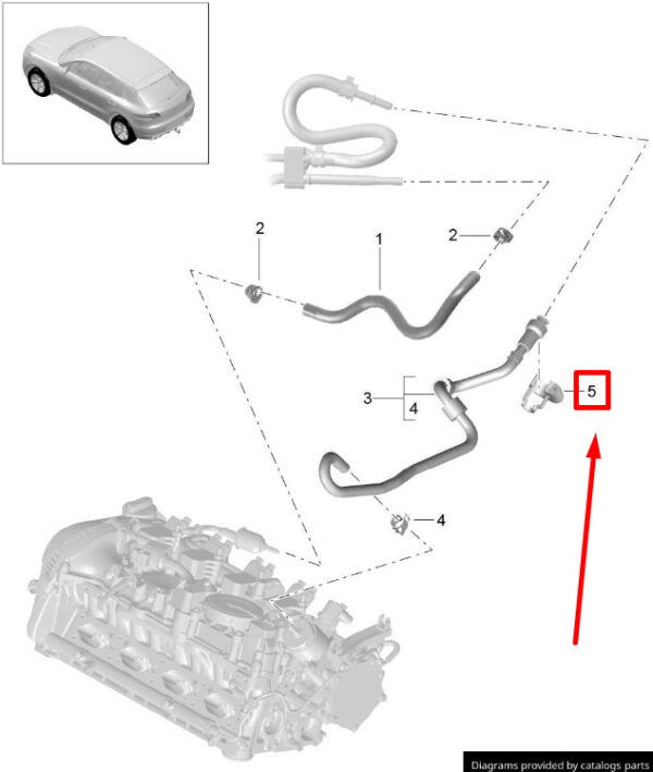 95B201449A - Porsche Macan 95B fuel line holder 95B.201.449.A 95B201449A NEW ORIGINAL
