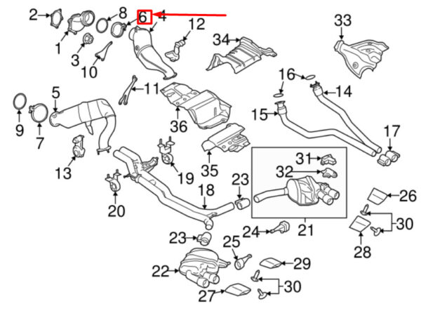 95B253725B - Porsche Macan 95b catalyst clamp 95B253725B NEW ORIGINAL