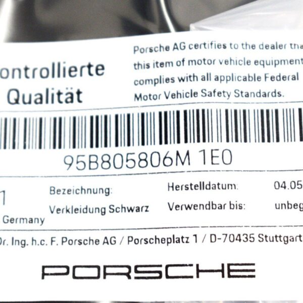 95B805806M1E0 - Porsche Macan 95B Front Panel Cover Plate 95B805806M1E0 NEW