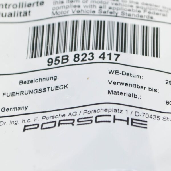 95B823417 - Porsche Macan 95B Left Fender Guide Piece 95B823417 NEW GENUINE