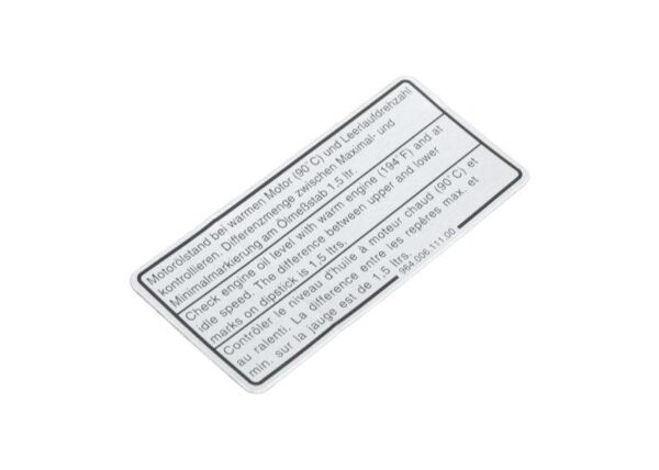 96400611100 - Original sticker Porsche 911 964 00611100