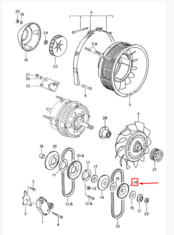 96410626731 - Porsche Carrera 911 993 V-belt Half Roller 96410626731 NEW ORIGINAL