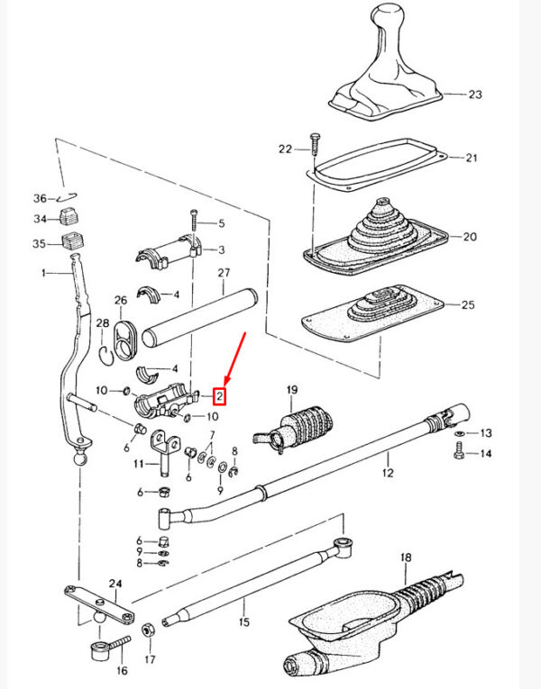 96442410405 - Porsche Carrera 911 964 shift slider bottom 96442410405 NEW ORIGINAL