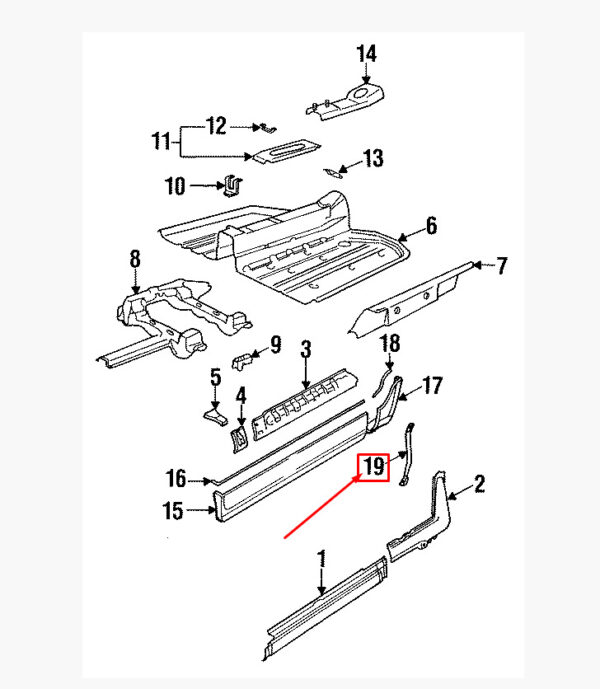 96455950201 - Porsche Carrera 911 964 rocker arm mount rear right 96455950201 new