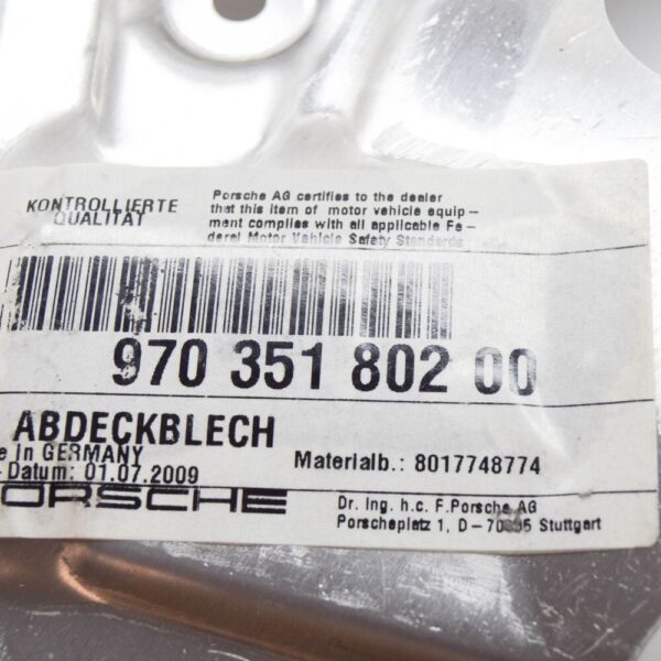 97035180200 - Porsche Panamera 970 brake disc cover plate front right 97035180200 New