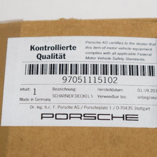 97051115102 - Porsche Panamera 970 bonnet hinge left 97051115102 new original