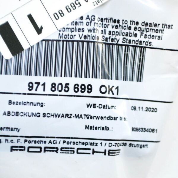 971805699OK1 - Porsche Panamera 971 Airway Cover Front in Center 971805699OK1 NEW