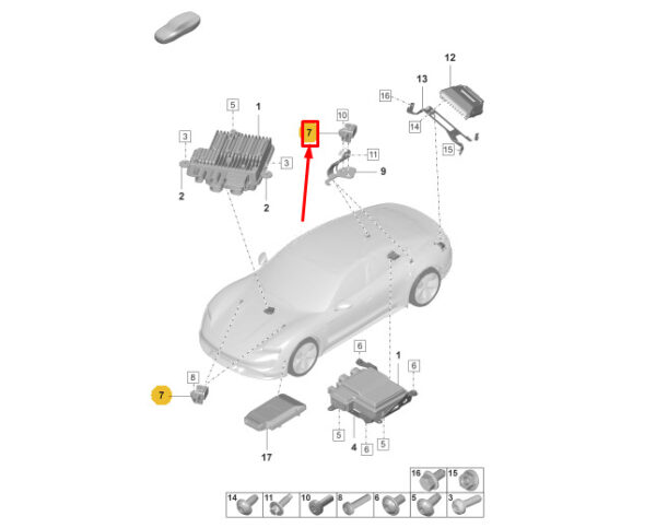 971907651 - Porsche Taycan Accelerometer 971907651 NEW ORIGINAL