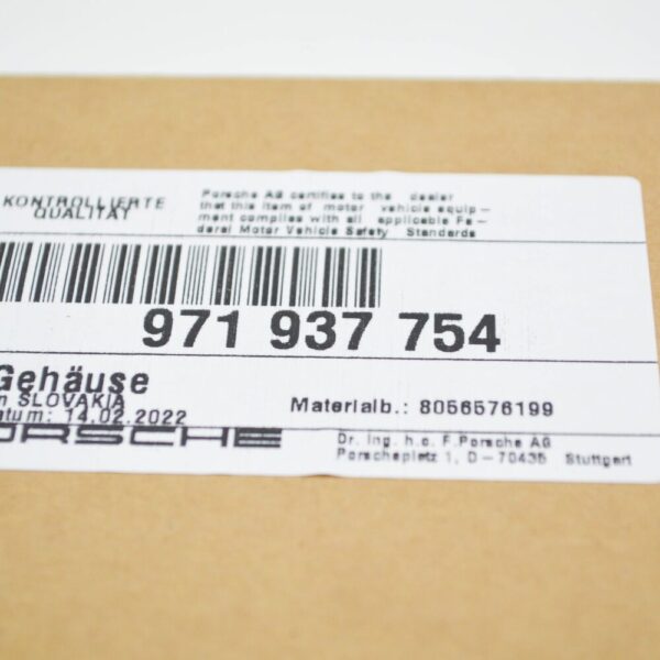 971937754 - Porsche Panamera 971 Distribution Housing Front 971937754 NEW ORIGINAL