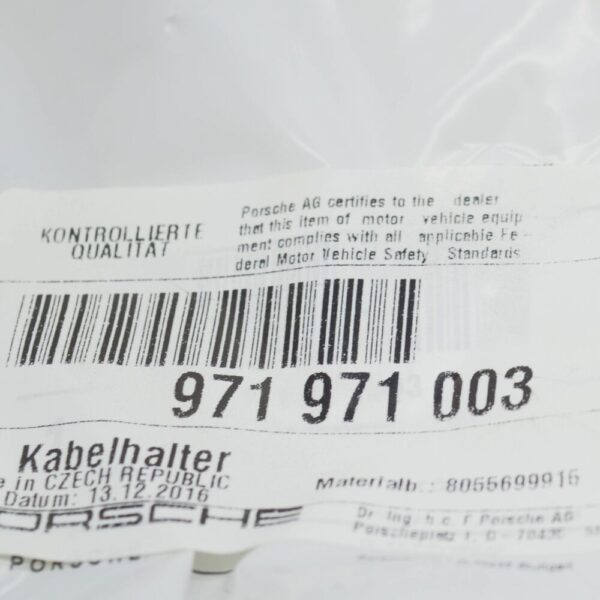 971971003 - Porsche Panamera 971 cable holder front left 971971003 NEW ORIGINAL