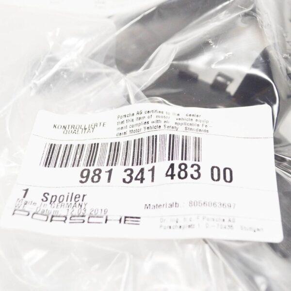 98134148300 - Porsche Cayman 981 Front Left Air Repellent 98134148300 NEW Original