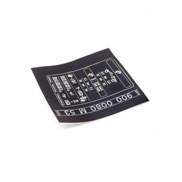 982010000B - Porsche 718 Boxster 982 Tire Pressure Data Plate Tag 982010000B NEW GENUINE
