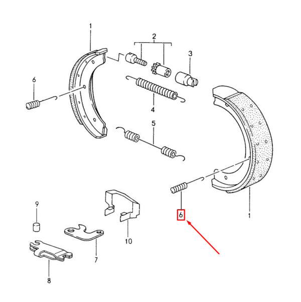 98635274100 - Porsche Boxster 986 Parking Brake Jaw Holding Spring 98635274100 NEW GENUINE