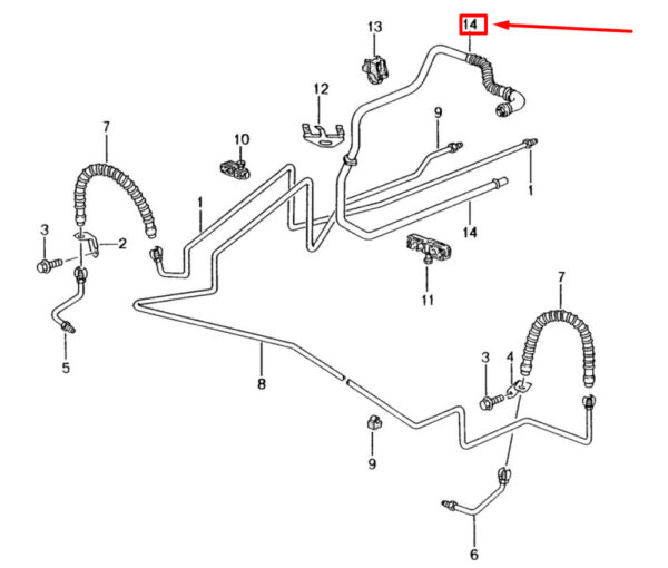 98635557507 - Porsche Boxster 986 Brake Vacuum Line 98635557507 NEW GENUINE