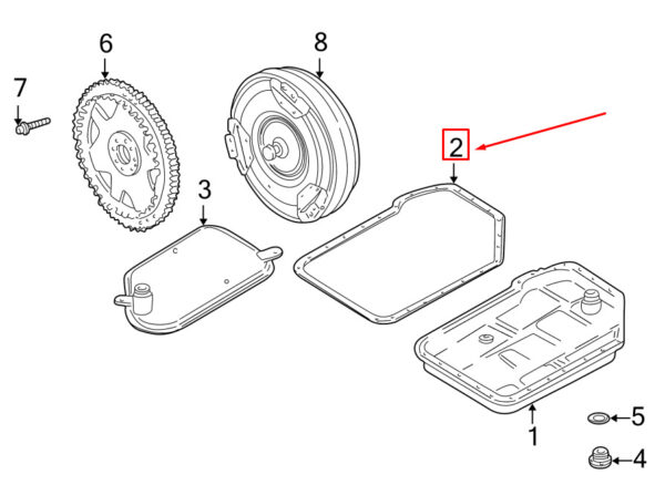 98639701600 - Porsche Cayenne 9pa Transmission Oil Tray Seal 98639701600 NEW ORIGINAL