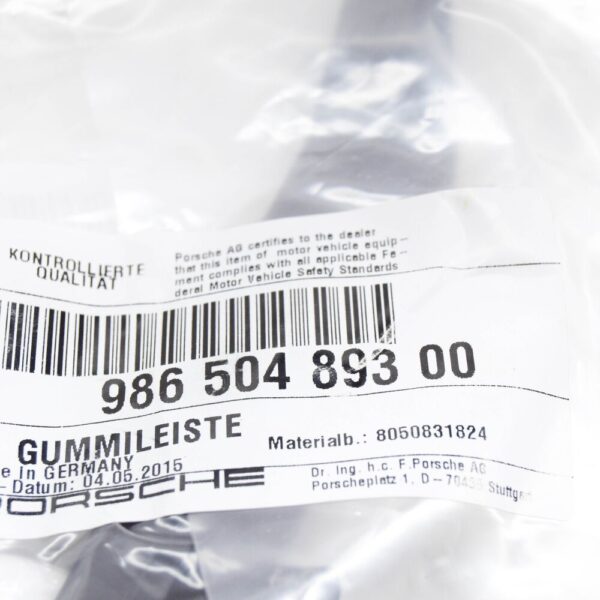 98650489300 - Porsche Boxster 986 Left Rubber Side Cover Seal 98650489300 NEW GENUINE