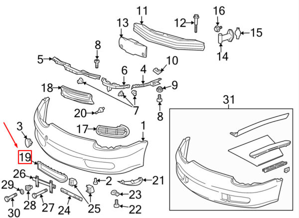 98650555101G2X - Porsche Boxster 986 Front Grill Front Panel 98650555101G2X NEW REAL