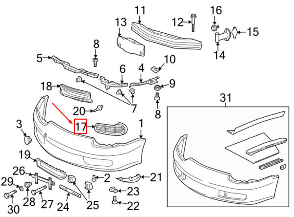 986505553029A4 - Porsche Boxster 986 Radiator Grill Front Left 986505553029A4 NEW REAL