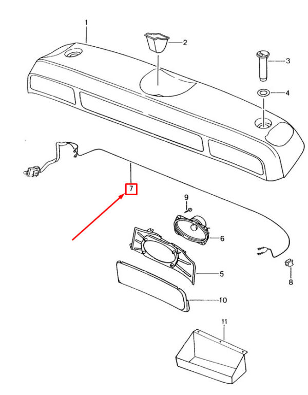 98661208500 - Porsche Boxster 986 Speaker Harness 98661208500, NEW, ORIGINAL
