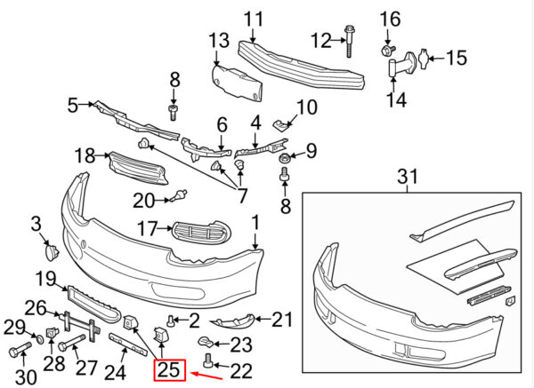 98670180200 - Porsche Boxster 986 license plate holder front right 98670180200 New