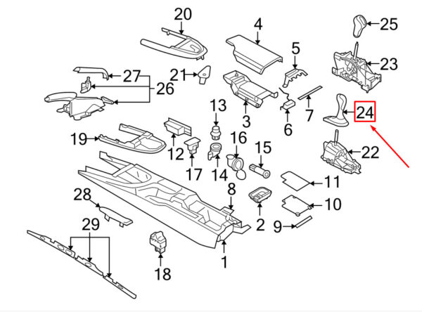 98742407507FOT - Porsche Cayman 987 Shift Button for Manual Transmission 98742407507FOT NEW GENUINE