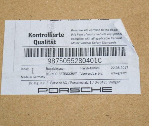 9875055280401C - Genuine Porsche 987 Cayman Trim 9875055280401C