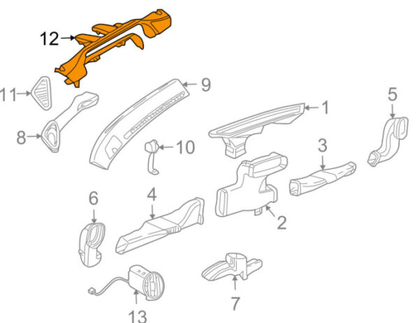 987552978008G2 - Porsche Boxster 987 Dashboard Connector 987552978008G2 NEW