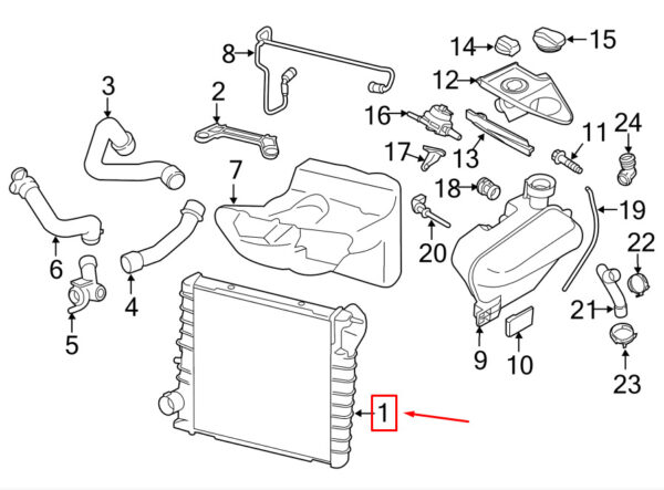 99110614101 - Porsche 911 991 Cooler for Cooler Left 99110614101 NEW REAL