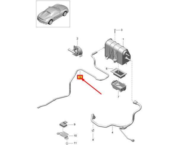 99120136105 - PORSCHE BOXSTER SPYDER 981 FLUSH LINE 99120136105 NEW GENUINE