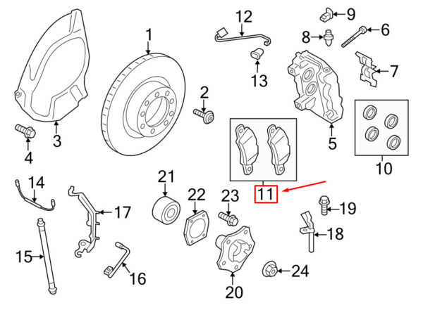 99135194702 - Porsche 911 991 front brake pads set 99135194702 NEW ORIGINAL