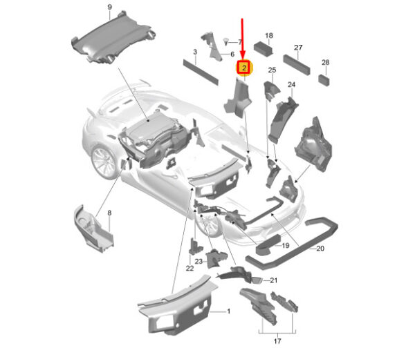 99155660501 - Porsche Boxster Spyder 981 Front Left Muffler 99155660501 NEW GENUINE