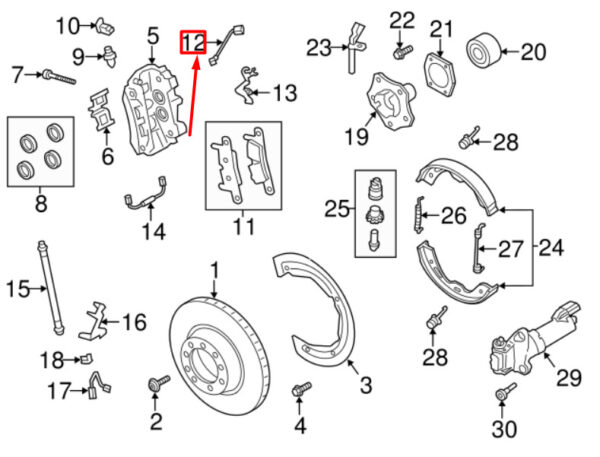 99160916300 - Porsche 911 brake lining wear sensor rear 99160916300 NEW ORIGINAL