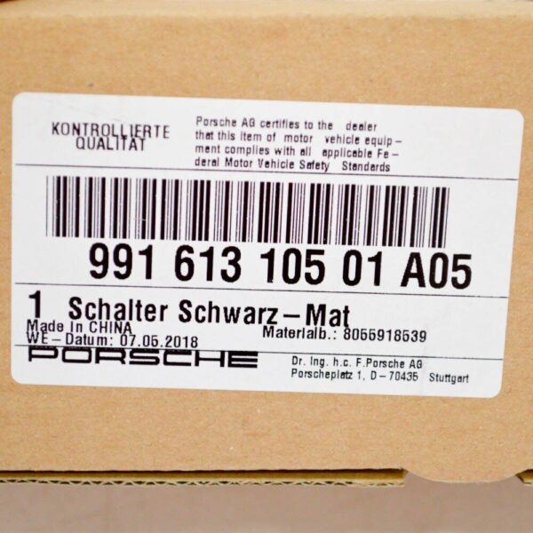 99161310501A05 - Porsche 911 991 switch trunk lid 99161310501A05 2015 new