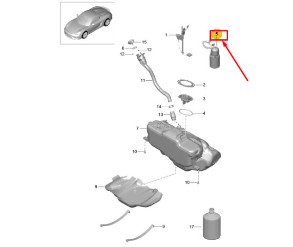 99162014101 - PORSCHE BOXSTER SPYDER 981 FUEL PUMP 99162014101 NEW GENUINE
