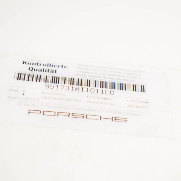 991731811011E0 - PORSCHE 718 BOXSTER 982 Interior Mirror Left Cover 991731811011E0 NEW GENUINE