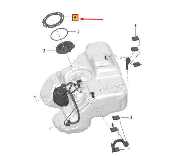 992201768 - Porsche 911 992 fuel tank fuse ring 992201768 new original