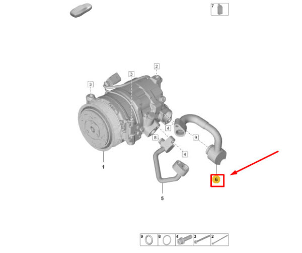 992260336 - Porsche 911 992 engine pressure line 992260336 new original