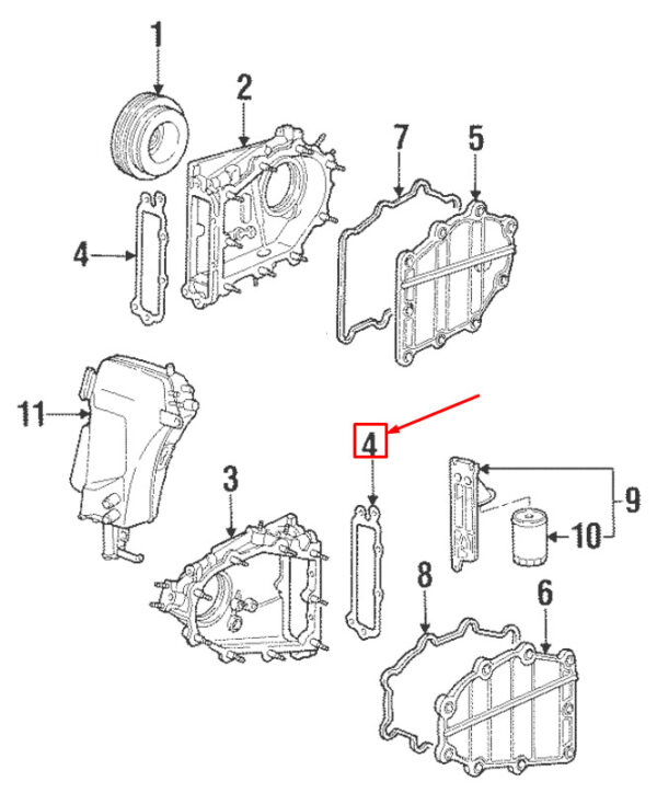 99310519300 - Porsche Carrera 911 964 Control Housing Gasket 99310519300 NEW GENUINE