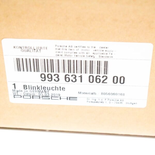 99363106200 - PORSCHE 911 993 Front Right Turn Signal 99363106200 NEW OEM