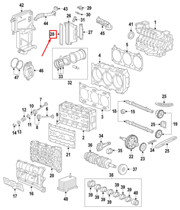 99610551372 - Porsche 911 997 gasket for engine control housing cover left 99610551372 NEW