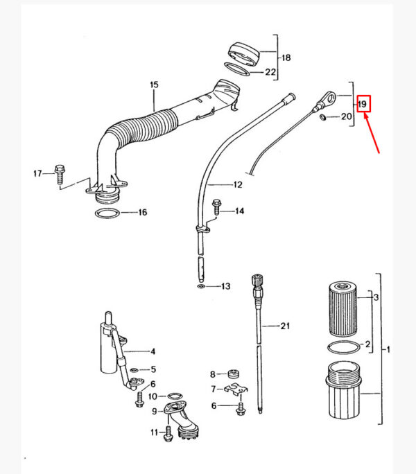 99610701454 - Porsche Carrera 911 996 oil tracking rod 99610701454 NEW ORIGINAL