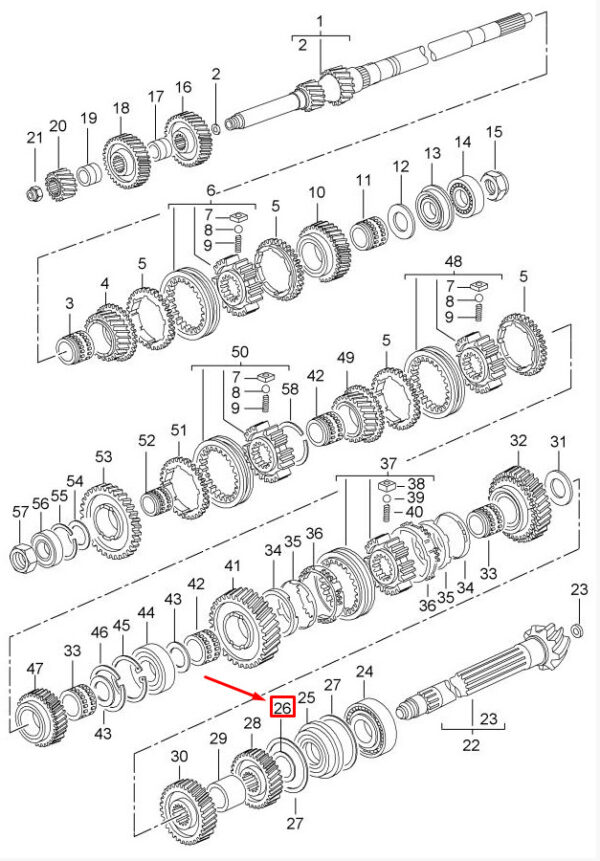 99630216360 - Porsche 911 997 washer for gear shaft 99630216360 NEW REAL